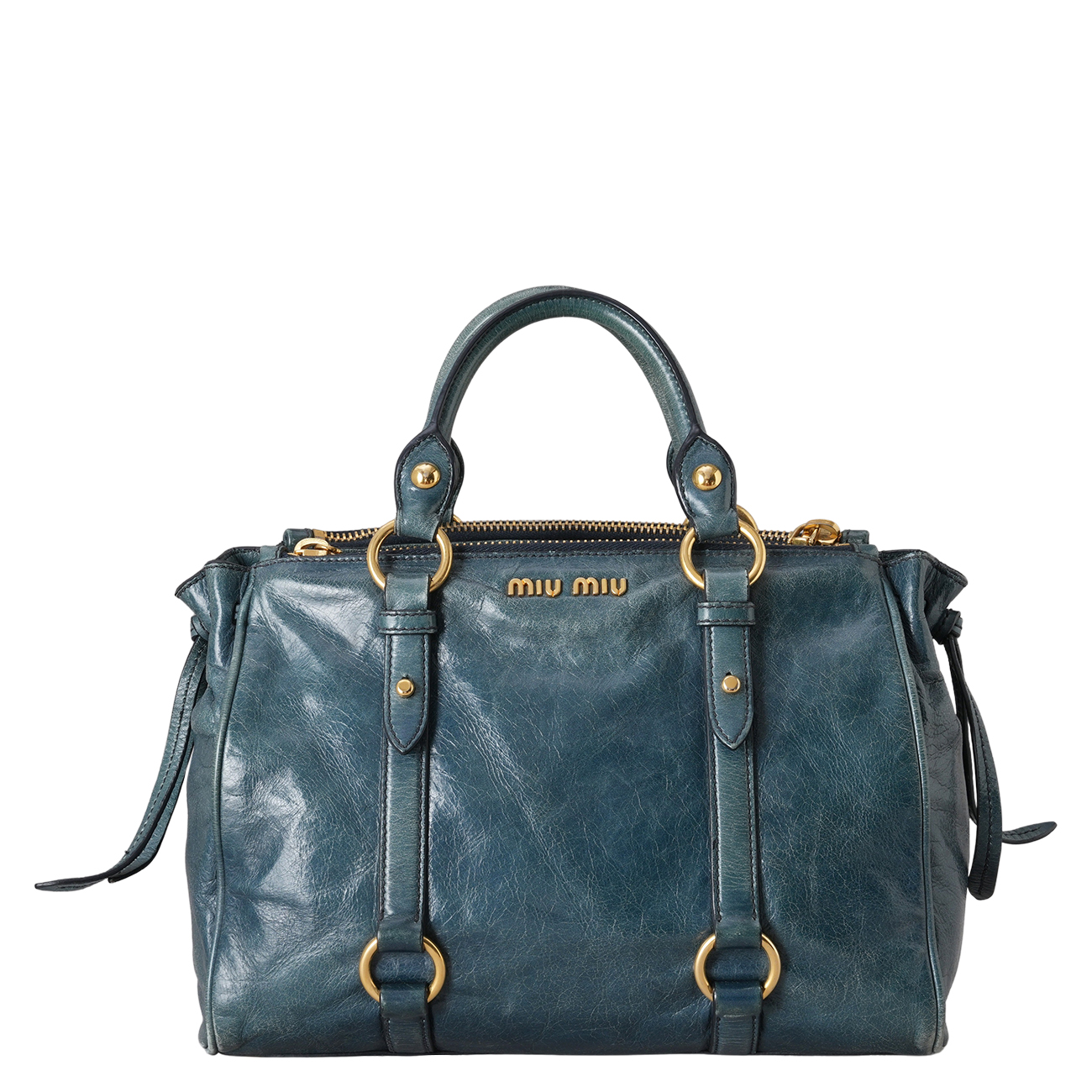 MIU MIU(USED)미우미우 RN0893 비텔로 샤인 토트겸 숄더백